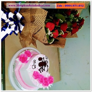 Combo Bánh Kem & Hoa Tươi - MM83